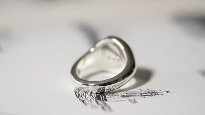 【Semi-custom made】Glayage KYOTO×KUBUS Hand Engraved Oval Signet Ring(Sv925) 「SK」+lightning motif(option)_9 【Semi-custom made】Glayage KYOTO×KUBUS Hand Engraved Oval Signet Ring(Sv925) 「SK」+lightning motif(option)_9