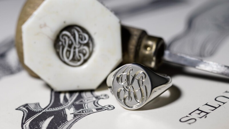 【Semi-custom made】Glayage KYOTO×KUBUS Hand Engraved Oval Signet Ring(Sv925) 「KS」 【Semi-custom made】Glayage KYOTO×KUBUS Hand Engraved Oval Signet Ring(Sv925) 「KS」