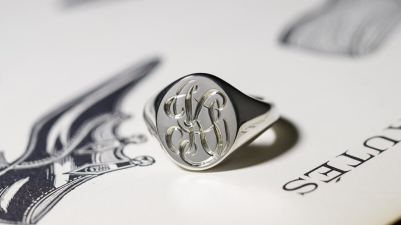 【Semi-custom made】Glayage KYOTO×KUBUS Hand Engraved Oval Signet Ring(Sv925) 「KS」_2 【Semi-custom made】Glayage KYOTO×KUBUS Hand Engraved Oval Signet Ring(Sv925) 「KS」_2