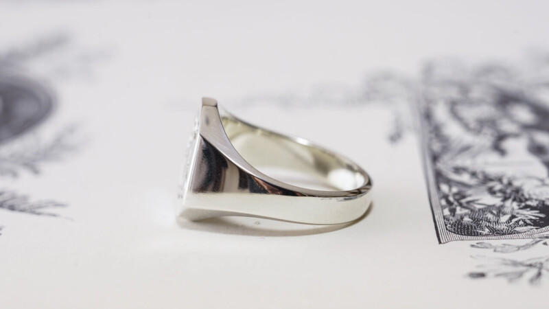 【Semi-custom made】Hand Engraved Octagon Signet Ring(Sv925) 「TY」_5 【Semi-custom made】Hand Engraved Octagon Signet Ring(Sv925) 「TY」_5