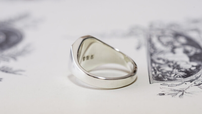 【Semi-custom made】Hand Engraved Octagon Signet Ring(Sv925) 「TY」_6 【Semi-custom made】Hand Engraved Octagon Signet Ring(Sv925) 「TY」_6