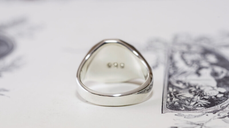 【Semi-custom made】Hand Engraved Octagon Signet Ring(Sv925) 「TY」_7 【Semi-custom made】Hand Engraved Octagon Signet Ring(Sv925) 「TY」_7