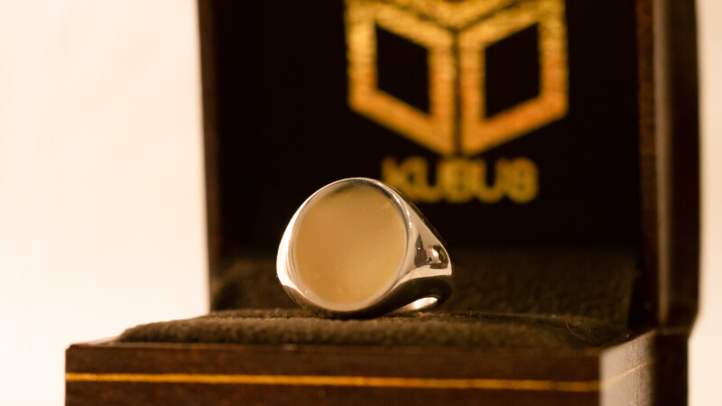 【Regular item】Brass×Silver combination Signet-ring(L)