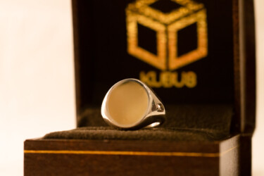 【Regular item】Brass×Silver combination Signet-ring(L) 【Regular item】Brass×Silver combination Signet-ring(L)