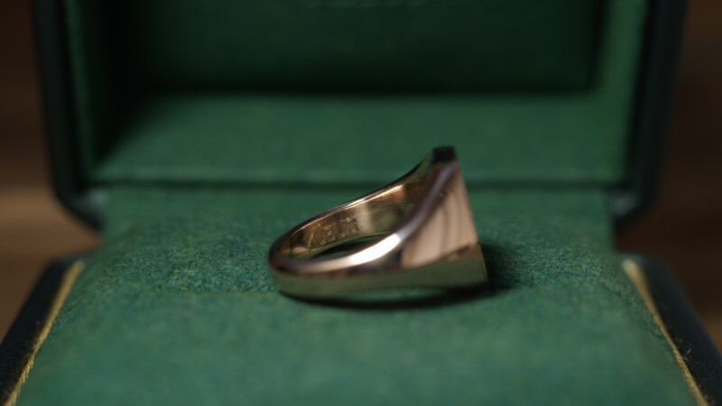 Hand Engraved Oval Signet Ring(K18PG) 「天球儀+天秤+リンゴ」+「JY(側面彫刻)」_14 Hand Engraved Oval Signet Ring(K18PG) 「天球儀+天秤+リンゴ」+「JY(側面彫刻)」_14