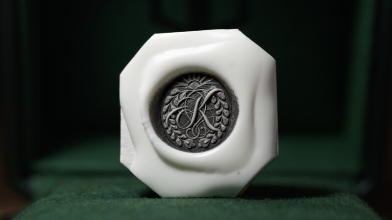 Hand Engraved Oval Signet Ring(K14YG) 「K+家紋(西六条家藤)+太陽」+「Strentle(裏面彫刻)」_19 Hand Engraved Oval Signet Ring(K14YG) 「K+家紋(西六条家藤)+太陽」+「Strentle(裏面彫刻)」_19