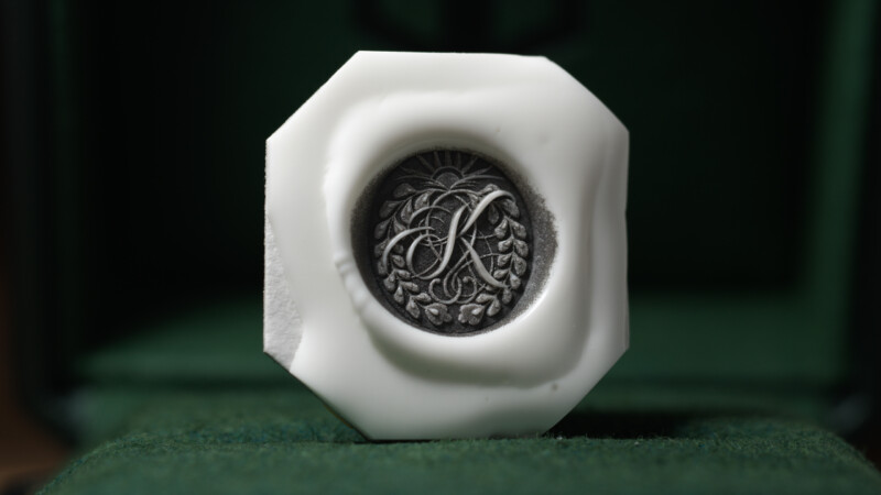 Hand Engraved Oval Signet Ring(K14YG) 「K+家紋(西六条家藤)+太陽」+「Strentle(裏面彫刻)」_20 Hand Engraved Oval Signet Ring(K14YG) 「K+家紋(西六条家藤)+太陽」+「Strentle(裏面彫刻)」_20