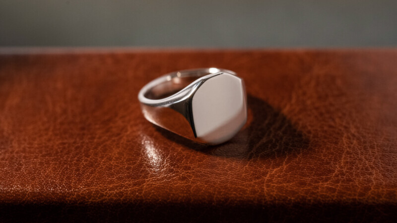 【Regular item】Octagon Signet Ring10