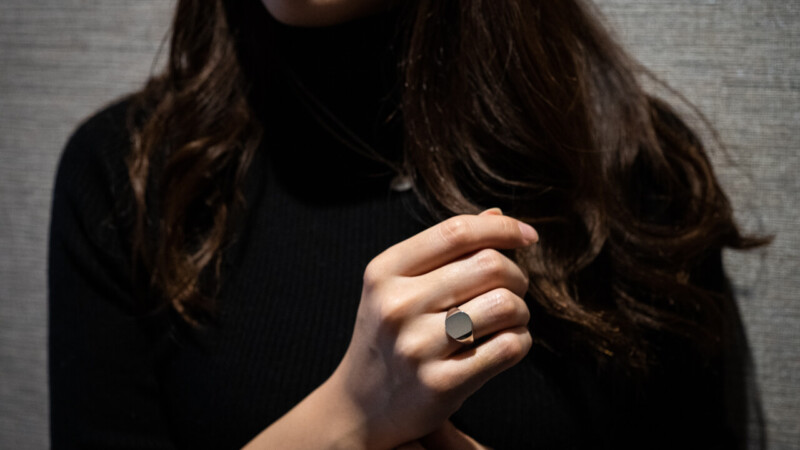 【Regular item】Octagon Signet Ring15
