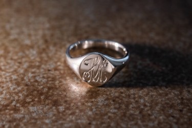 【Semi-custom made】The My Way×KUBUS Hand Engraved Oval Signet Ring(Sv925) HM☆ 【Semi-custom made】The My Way×KUBUS Hand Engraved Oval Signet Ring(Sv925) HM☆