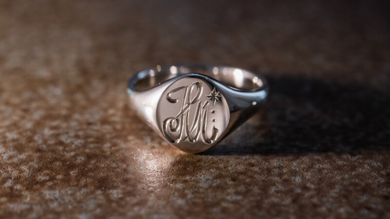 【Semi-custom made】The My Way×KUBUS Hand Engraved Oval Signet Ring(Sv925) HM☆2