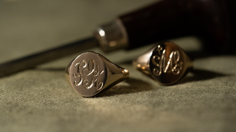 【Regular item】Signet Ring-Hand Engraved(KUBUS Original Monogram)A-5