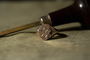 【Regular item】Signet Ring-Hand Engraved(KUBUS Original Monogram)A 【Regular item】Signet Ring-Hand Engraved(KUBUS Original Monogram)A