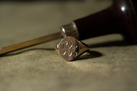 【Regular item】Signet Ring-Hand Engraved(KUBUS Original Monogram)A 【Regular item】Signet Ring-Hand Engraved(KUBUS Original Monogram)A