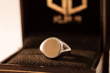 【Regular item】Brass×Silver combination Signet-ring(S) 【Regular item】Brass×Silver combination Signet-ring(S)