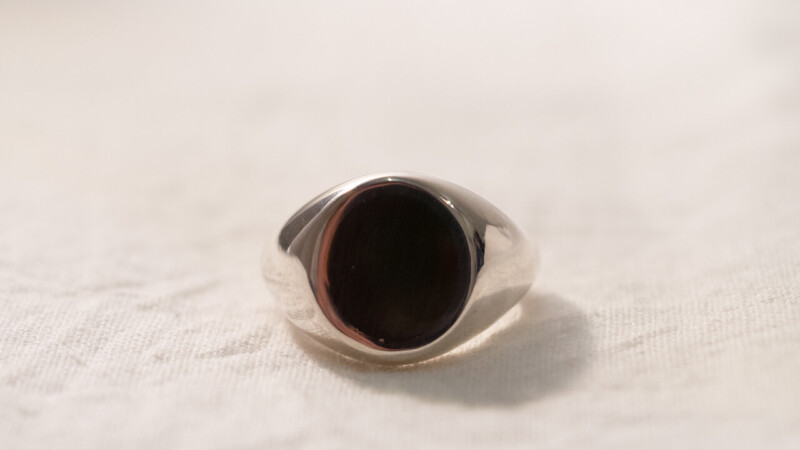 Regular item】Brass×Silver combination Signet-ring(S)9