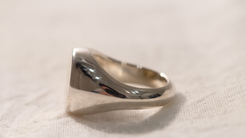 Regular item】Brass×Silver combination Signet-ring(S)2