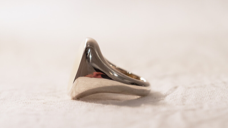 【Regular item】Brass×Silver combination Signet-ring(L)6