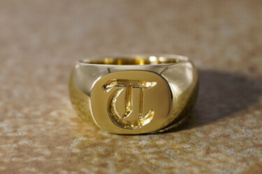 【Bespoke Order】Hand Engraved Classic Oval Square Signut Ring(Brass)T 【Bespoke Order】Hand Engraved Classic Oval Square Signut Ring(Brass)T