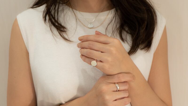 【Regular item】Brass×Silver combination Signet-ring(M)14